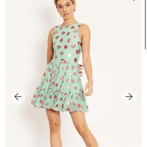 Blackmilk Strawberry Mint Bow Back Dress (Seconds) BM XXL
